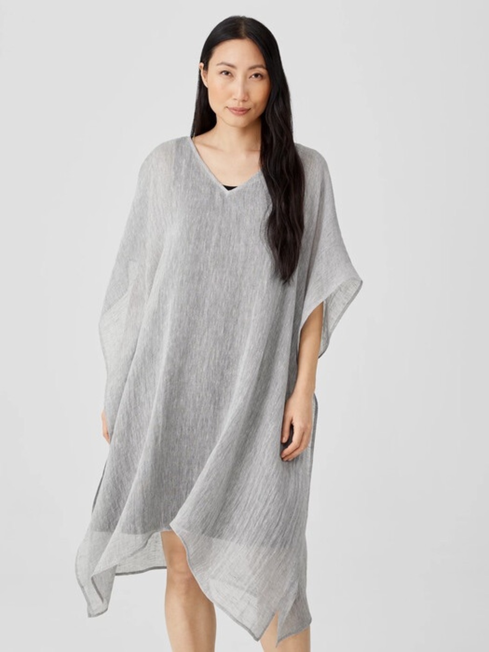 Eileen Fisher Organic Linen Gauze Caftan, Size S/M